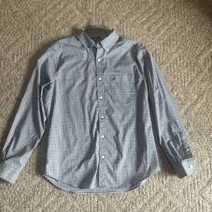 Nautica Men's Navy Checkered Button Down Shirt